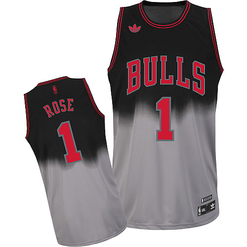  NBA Chicago Bulls 1 Derrick Rose Fadeaway Fashion Swingman Jersey